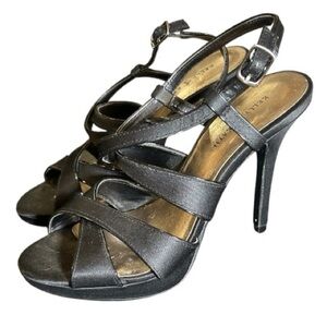 Kelly & Katie Black Strappy Heels